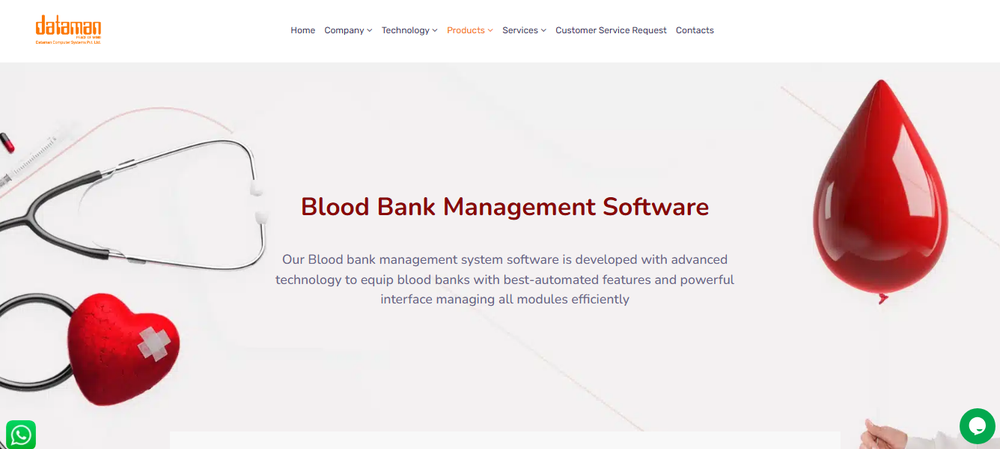 Dataman Blood Bank Management Screenshot 1