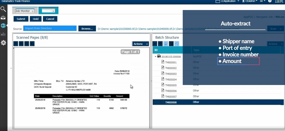 Datamatics Trade Finance Screenshot 1