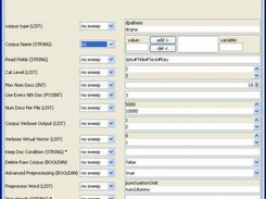 Setting up parameters for execution
