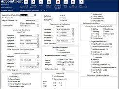 3. The appointment screen enables providers to record key aspects of the types of care given.