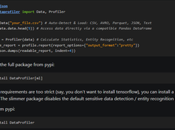 DataProfiler Screenshot 1