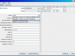 Entering container label data in the PreCapture application.