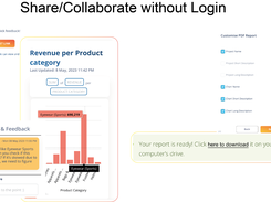 Collaborate fast & easy with your peers by sharing a link to your Dashboard, or Downloading a readymade PPT/PDF report