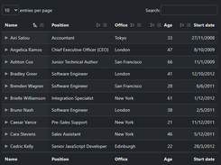 DataTables Screenshot 1