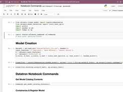 JupyterHub integration supports uploading, downloading, deploying and sharing models with your team directly in your Notebook