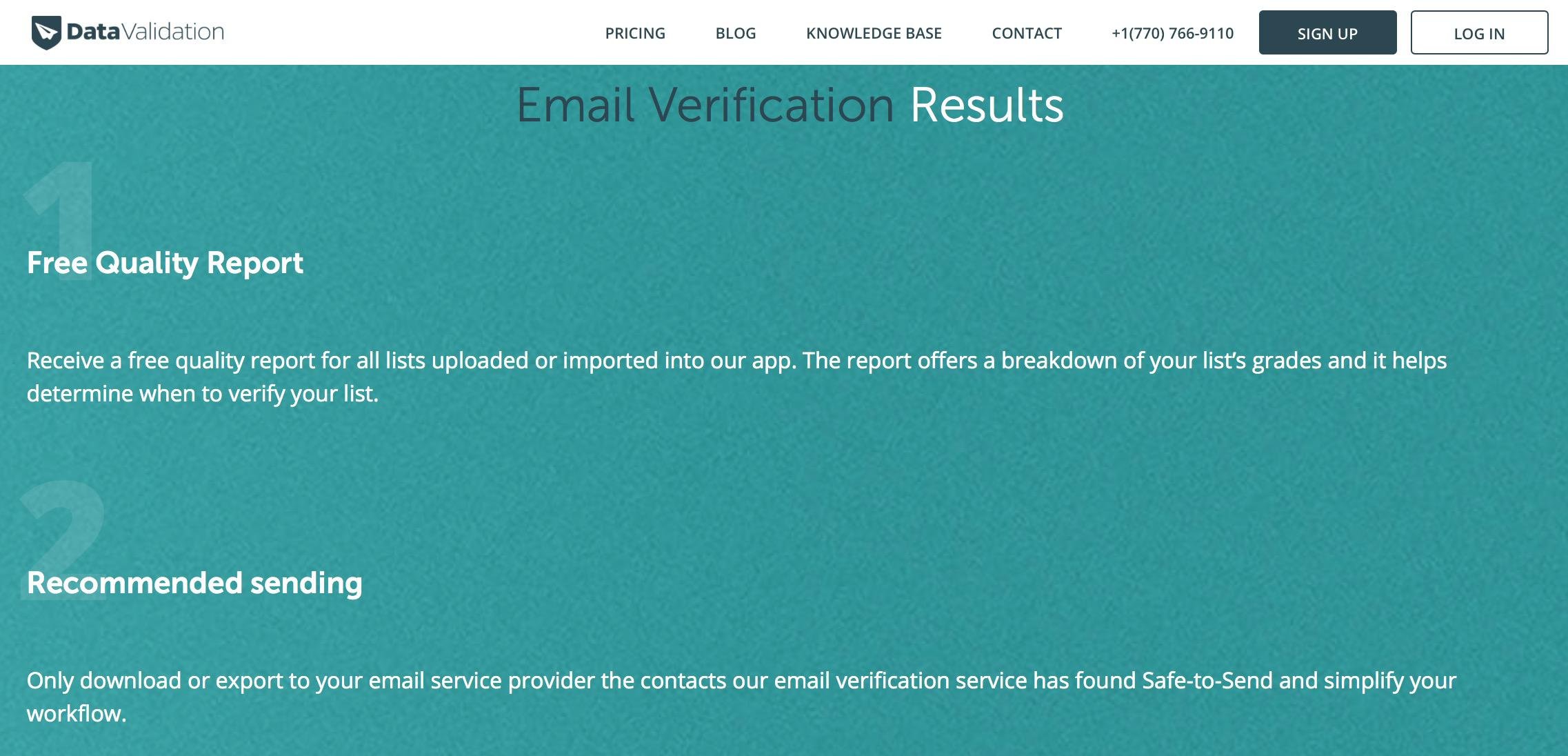 What you get when you verify a list