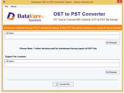 Datavare OST to PST Expert Screenshot 1