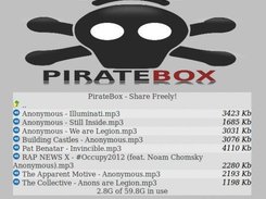 PirateBox Edition with activated DiskSpace plugin
