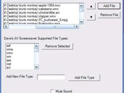 Settings Window for Dave's AV Screensaver