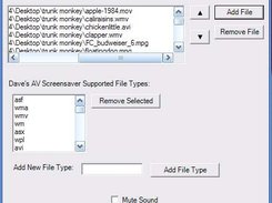 Settings Window for Dave's AV Screensaver