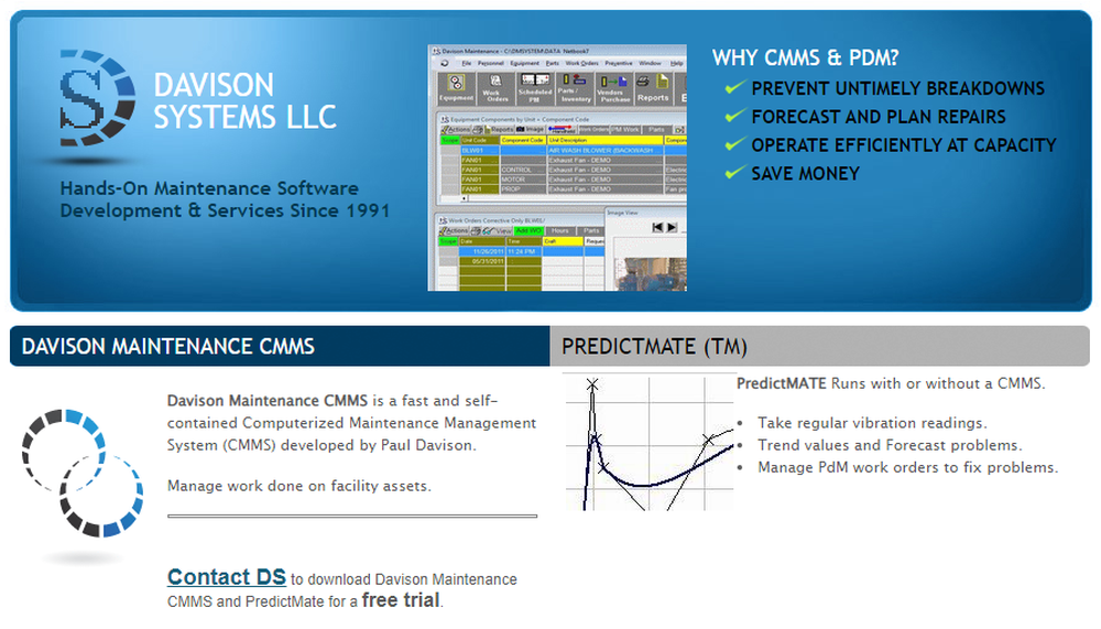 Davison CMMS / PredictMate Screenshot 1