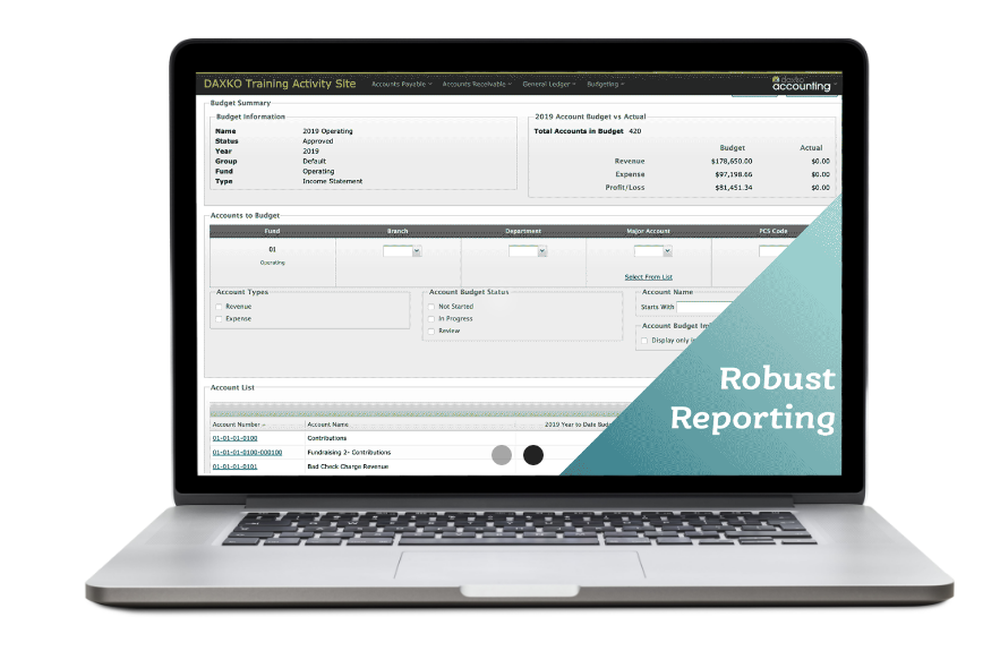 Daxko Accounting Screenshot 1
