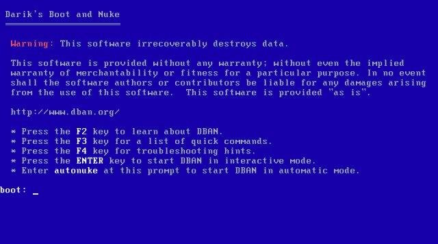 Darik S Boot And Nuke Download Sourceforge Net