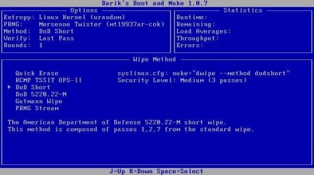 testing ssd drives with dban