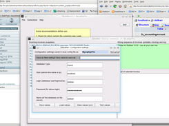 Context of DBarrMan: Left Dolibarr Right phpMyAdmin Middel DBarrMan