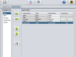 Export Fields Screen