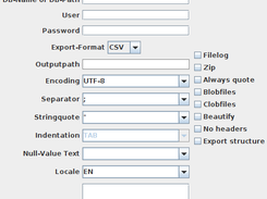 DbCsvExport GUI
