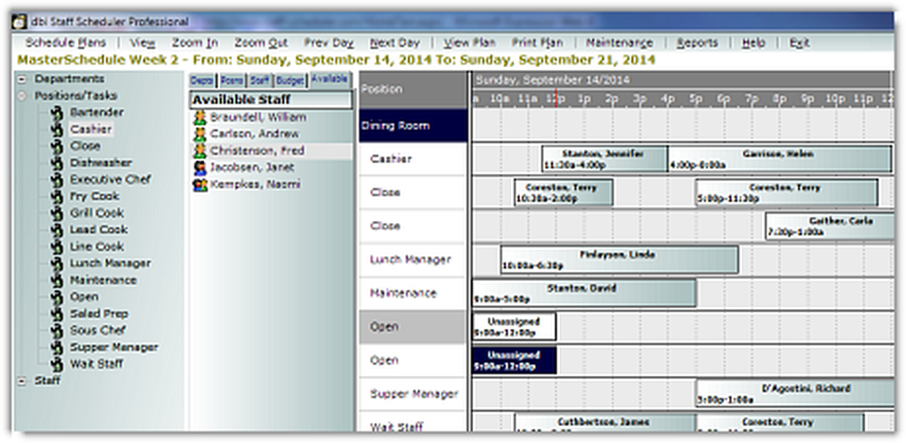 Staff-Scheduler Pro - Staff Availability