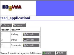 DBJam List View of a table