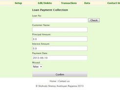 Loan Payment Page