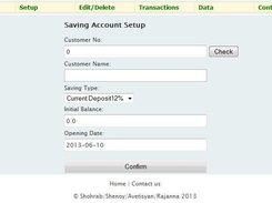 Savings Account Setup