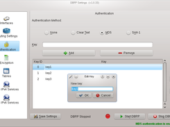 DBRP Settings - Authentication Module