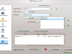 DBRP Settings - DNS IPv6 Services