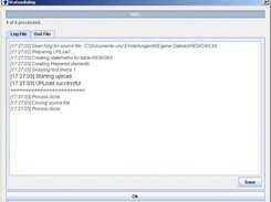Upload status dialog