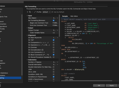 SQL formatting