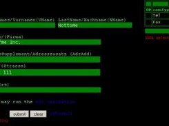 Example screens with terminal.css