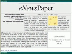 dcPublisher example (table layout with css)