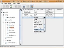 Inheritance check box (left) / Supported Data types (right)