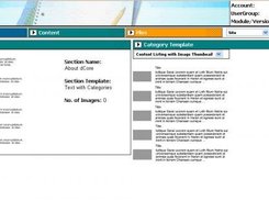 Select Category Template within dCore Administration