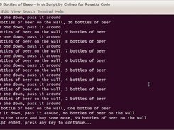 The dcScript interpreter interpreting a 99bottles script