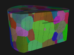 DCT 3D reconstruction of Ti55531 polycrystal