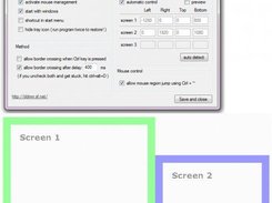 Main window and demonstration of preview screen rectangles