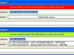Write and read modes of the utility