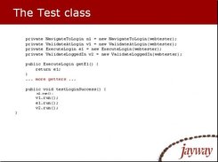 The test class (this is the LoginTest)