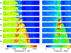 Deflagration-to-detonation transition in a channel with obstacles