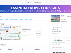 Discover everything you need to know about a property with our detailed insights, including ownership data, skip tracing for contacts, and financial history!