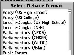 Opening screen of Speech & Debate Timekeeper 2.4