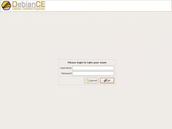 Login dialog of the exam user interface