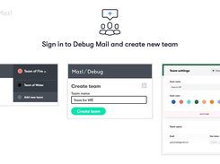 Sign in to Debug Mail and create new team.