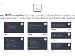 Setup SMTP connection. Just copy following snippets to your app settings and change SMTP credentials to those that in your Debug Mail settings.