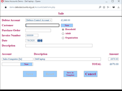 Sale Transaction Form