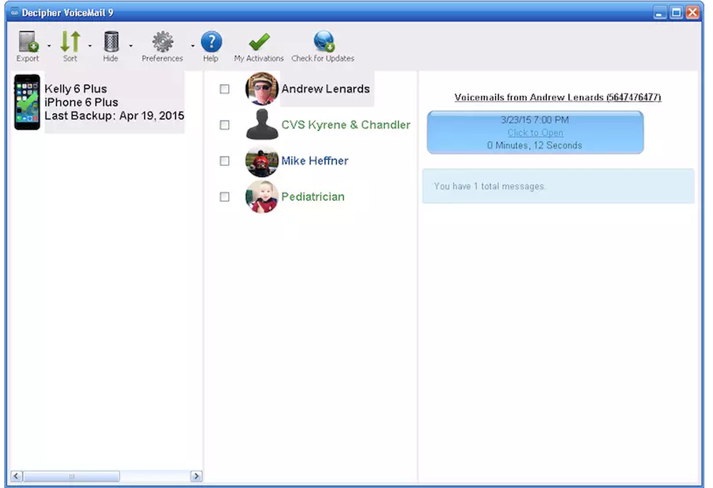 Decipher VoiceMail Screenshot 1