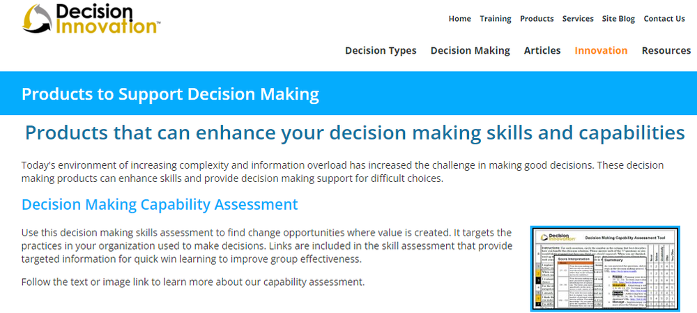 Decision Knowledge Center Screenshot 1
