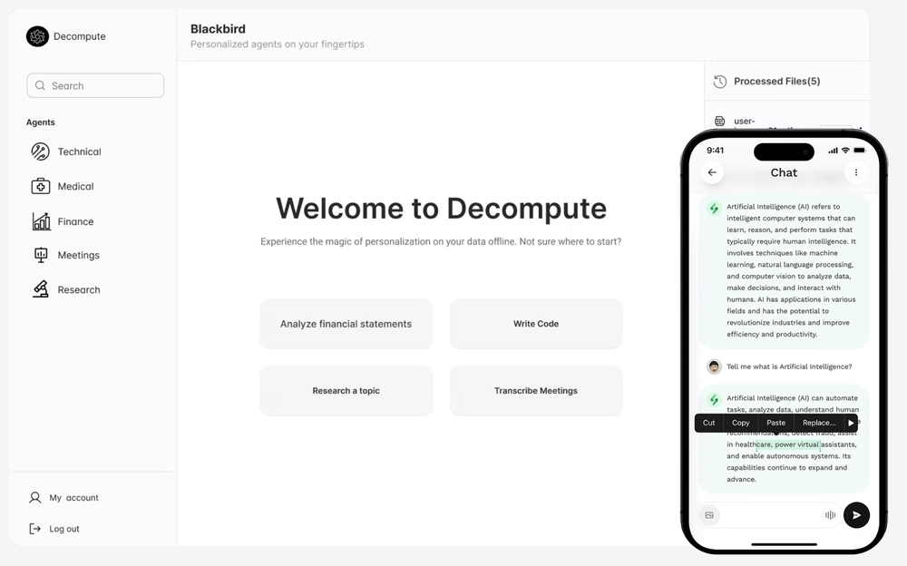 Decompute Blackbird Screenshot 1