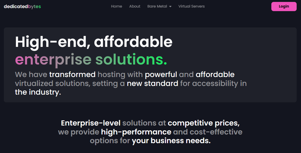 DedicatedBytes Screenshot 1