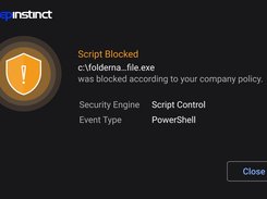 Powershell prevented by script control engine